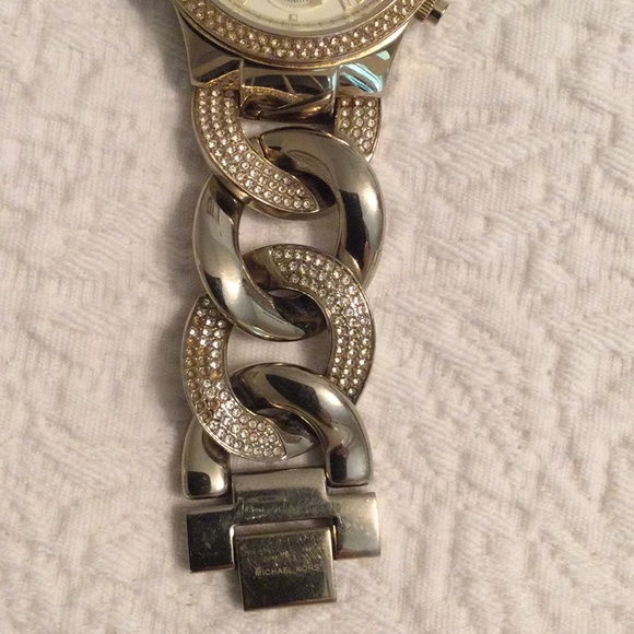 Michael Kors Gold-tone Rhinestone Bracelet Watch - Picture 5 of 7